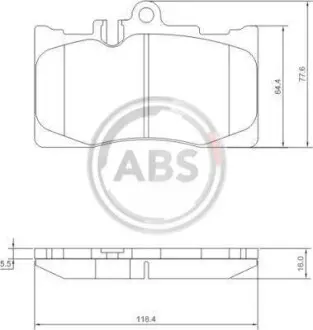Гальмiвнi колодки дисковi A.B.S. 37261