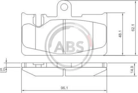 Тормозные колодки дисковые A.B.S. 37264