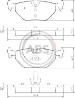 Гальмiвнi колодки дисковi A.B.S. 37267