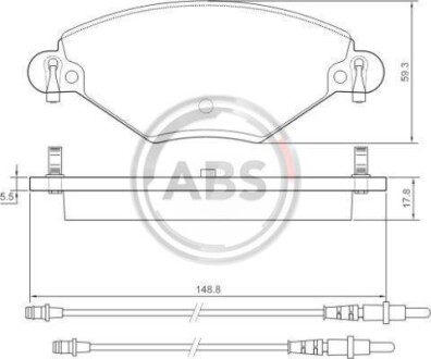 Гальмiвнi колодки дисковi A.B.S. 37277