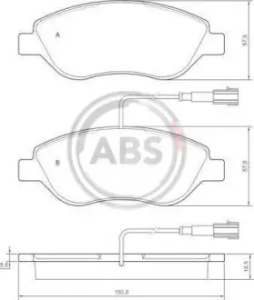 Тормозные колодки дисковые A.B.S. 37281