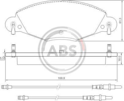 Гальмiвнi колодки дисковi A.B.S. 37285