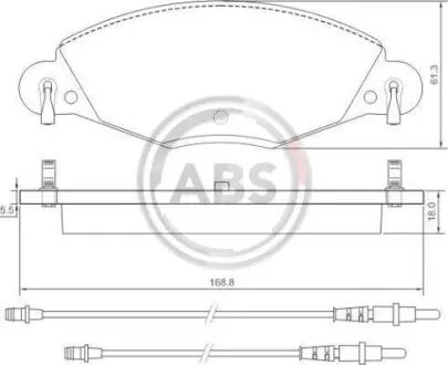 Гальмiвнi колодки дисковi A.B.S. 37285