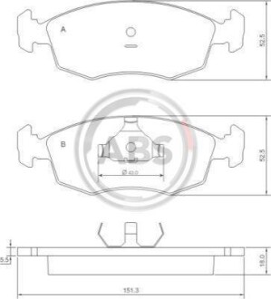 Гальмiвнi колодки дисковi A.B.S. 37292 (фото 1)