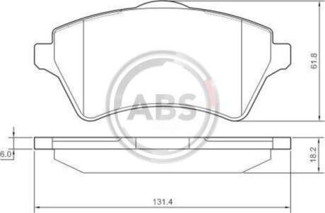 Гальмiвнi колодки дисковi A.B.S. 37303