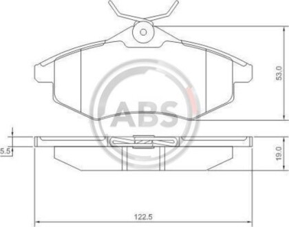 Гальмiвнi колодки дисковi A.B.S. 37307