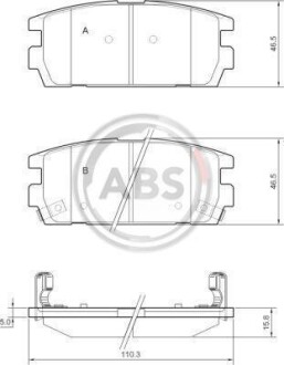 Гальмiвнi колодки дисковi A.B.S. 37324