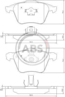 Гальмiвнi колодки дисковi A.B.S. 37344