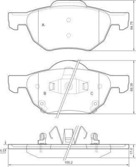 Гальмiвнi колодки дисковi A.B.S. 37359