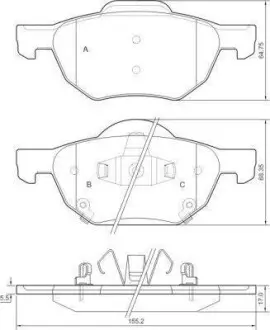 Гальмiвнi колодки дисковi A.B.S. 37359