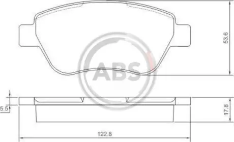 Тормозные колодки дисковые A.B.S. 37360