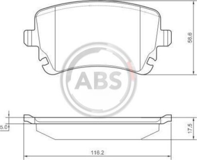 Гальмiвнi колодки дисковi A.B.S. 37366