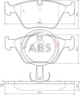 Тормозные колодки дисковые A.B.S. 37374