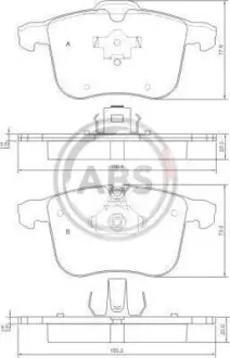 Гальмiвнi колодки дисковi A.B.S. 37389