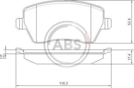 Гальмiвнi колодки дисковi 14" A.B.S. 37395 (фото 1)