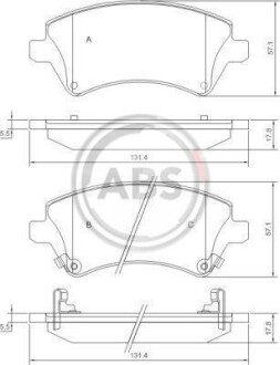 Гальмiвнi колодки дисковi A.B.S. 37405