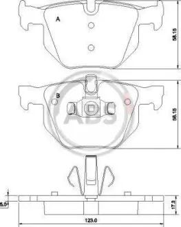Тормозные колодки дисковые A.B.S. 37410