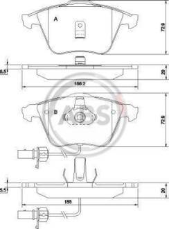 Гальмiвнi колодки дисковi A.B.S. 37425