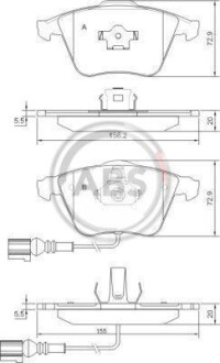 Гальмiвнi колодки дисковi A.B.S. 37426