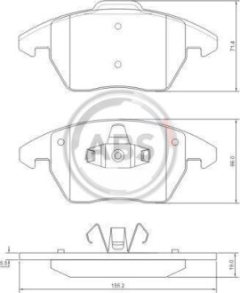 Гальмiвнi колодки дисковi A.B.S. 37429