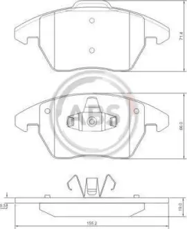 Тормозные колодки дисковые A.B.S. 37429