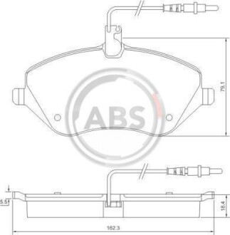 Гальмiвнi колодки дисковi A.B.S. 37431