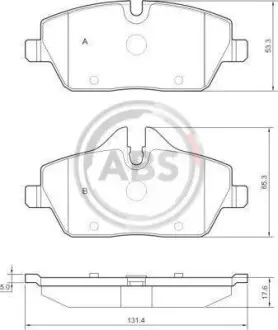 Тормозные колодки дисковые A.B.S. 37434
