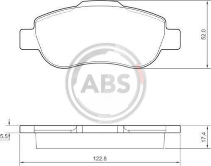 Гальмiвнi колодки дисковi A.B.S. 37439