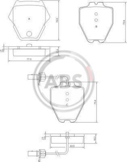 Гальмiвнi колодки дисковi A.B.S. 37448