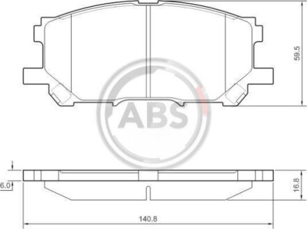 Гальмiвнi колодки дисковi A.B.S. 37458