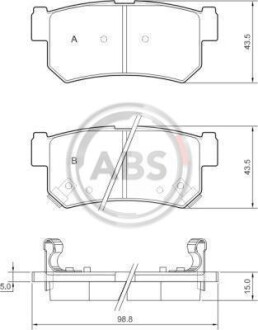 Гальмiвнi колодки дисковi A.B.S. 37460