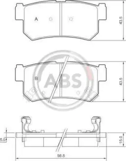 Тормозные колодки дисковые A.B.S. 37460