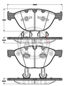 Гальмiвнi колодки дисковi A.B.S. 37463