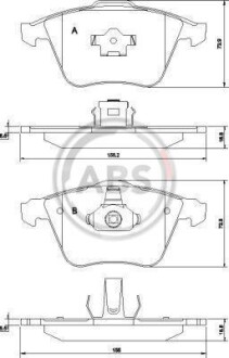 Гальмiвнi колодки дисковi A.B.S. 37464