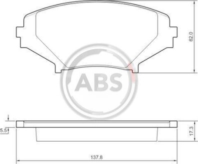 Гальмiвнi колодки дисковi A.B.S. 37472