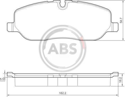 Гальмiвнi колодки дисковi A.B.S. 37501