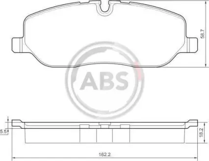 Гальмiвнi колодки дисковi A.B.S. 37501