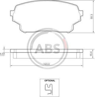 Гальмiвнi колодки дисковi A.B.S. 37503