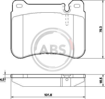 Гальмiвнi колодки дисковi A.B.S. 37506