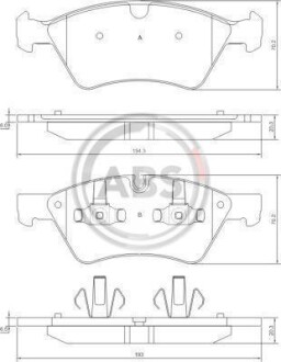 Гальмiвнi колодки дисковi A.B.S. 37507