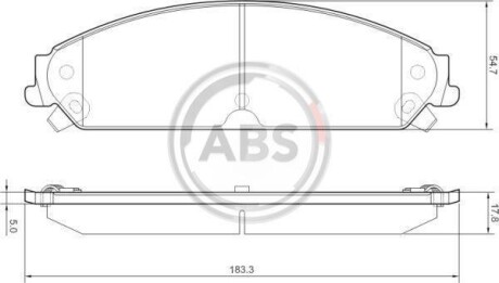 Гальмiвнi колодки дисковi A.B.S. 37511