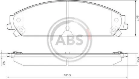 Гальмiвнi колодки дисковi A.B.S. 37511