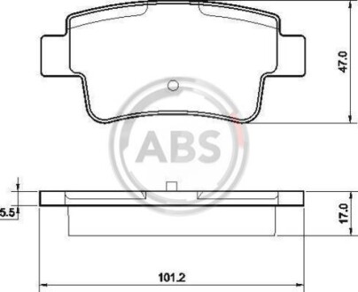 Гальмiвнi колодки дисковi A.B.S. 37513