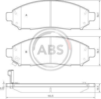 Гальмівні колодки пер. Nissan Navara 2,5dCi 05- A.B.S. 37518