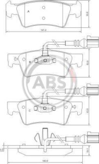 Гальмiвнi колодки дисковi A.B.S. 37527