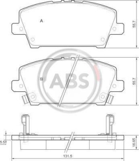 Гальмiвнi колодки дисковi A.B.S. 37529