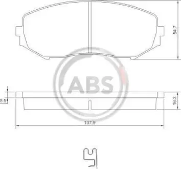 Гальмiвнi колодки дисковi A.B.S. 37531