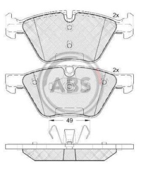 Гальмiвнi колодки дисковi A.B.S. 37551