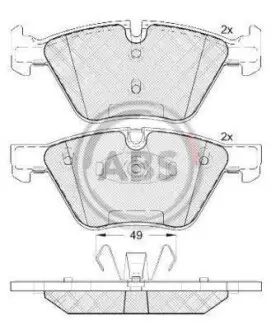 Тормозные колодки дисковые A.B.S. 37551