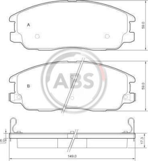 Гальмiвнi колодки дисковi A.B.S. 37566